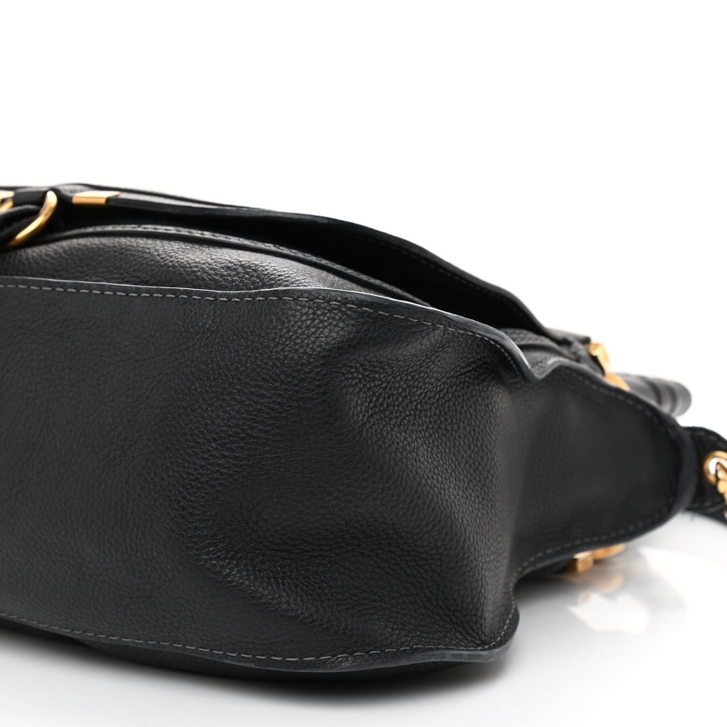 Calfskin Medium Marcie Satchel Black