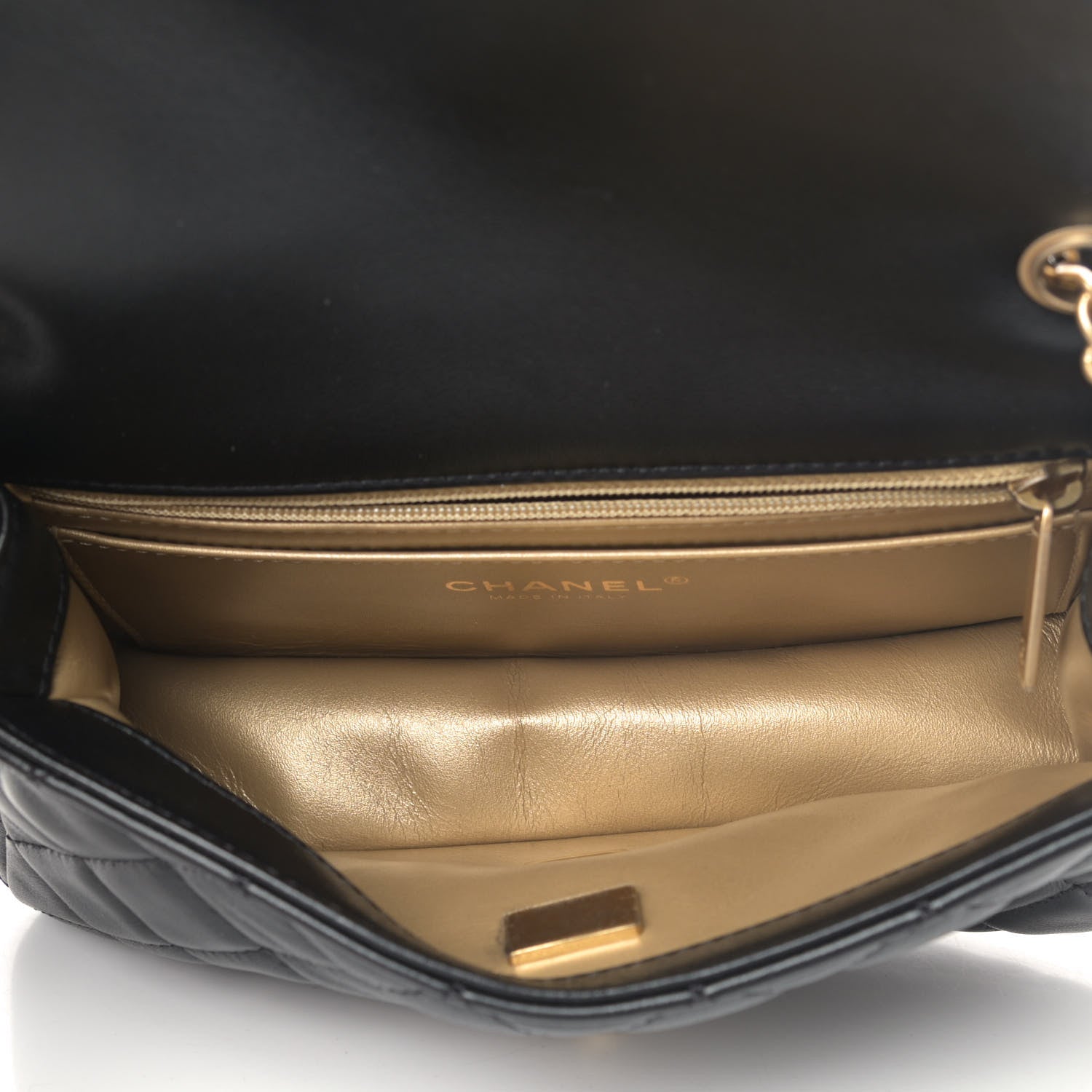 Chanel Lambskin Quilted Mini Rectangular Pearl Crush Flap Black 3 of 4