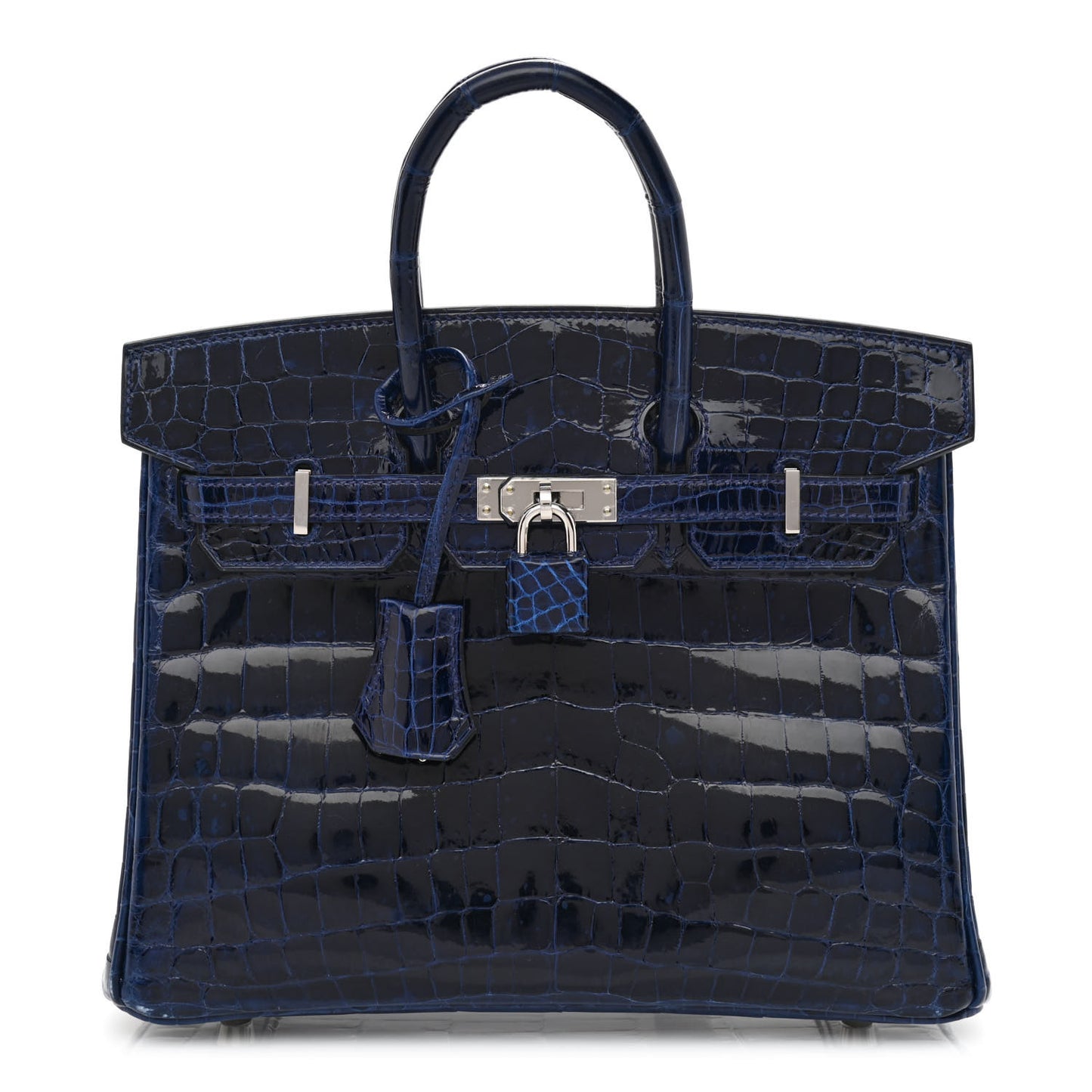 Shiny Niloticus Crocodile Birkin 25 Bleu Saphir
