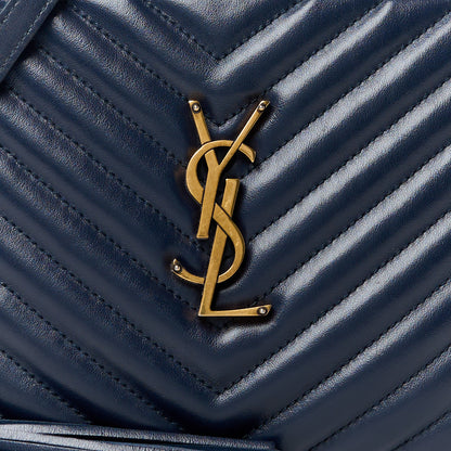 Saint Laurent SAINT LAURENT Calfskin Matelasse Monogram Lou Camera Bag Navy 8 of 10