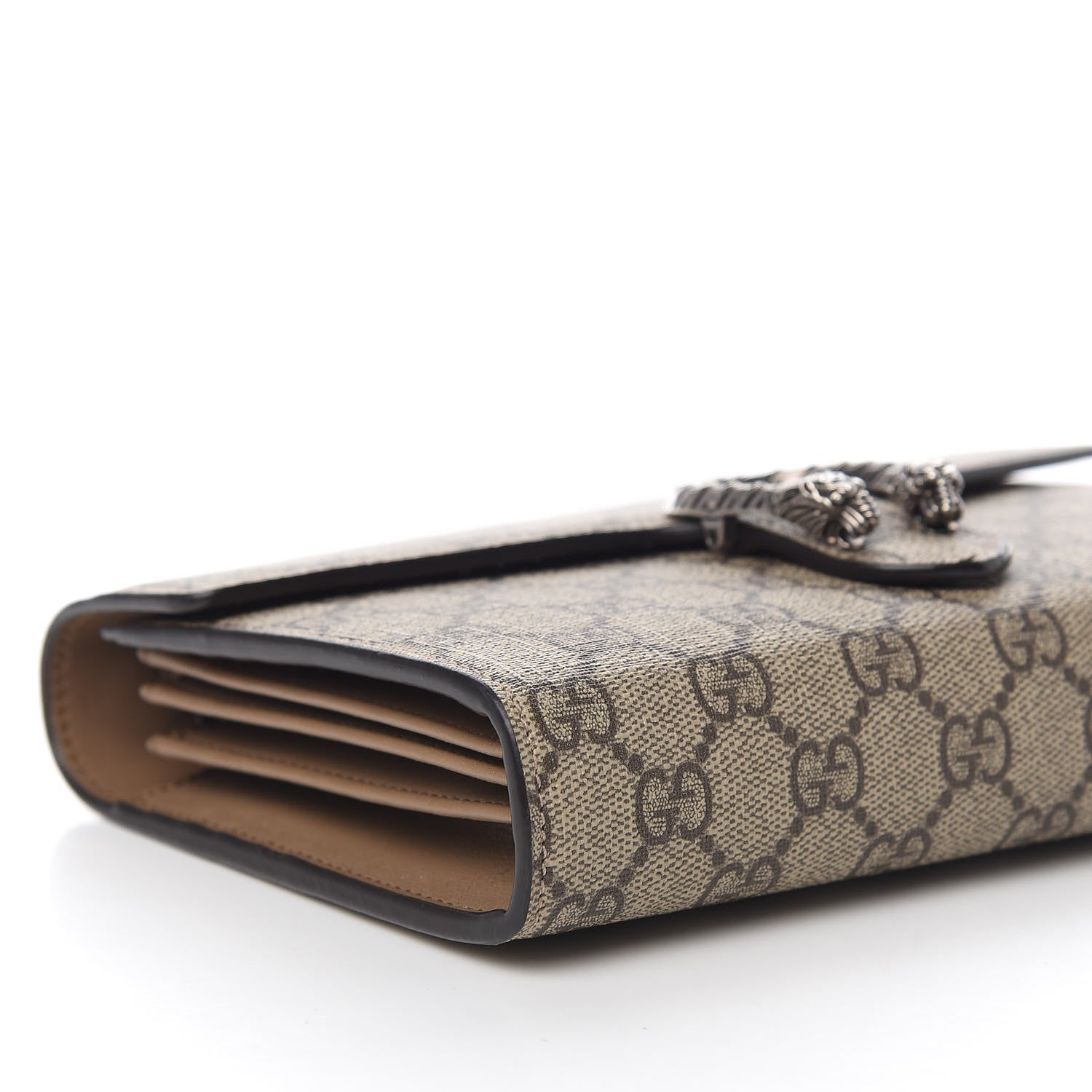 Gucci GG Supreme Monogram Mini Dionysus Chain Wallet Beige Taupe 8 of 9