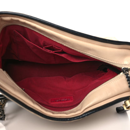 Chanel Aged Calfskin Quilted Large Gabrielle Hobo Beige Black 3 of 13