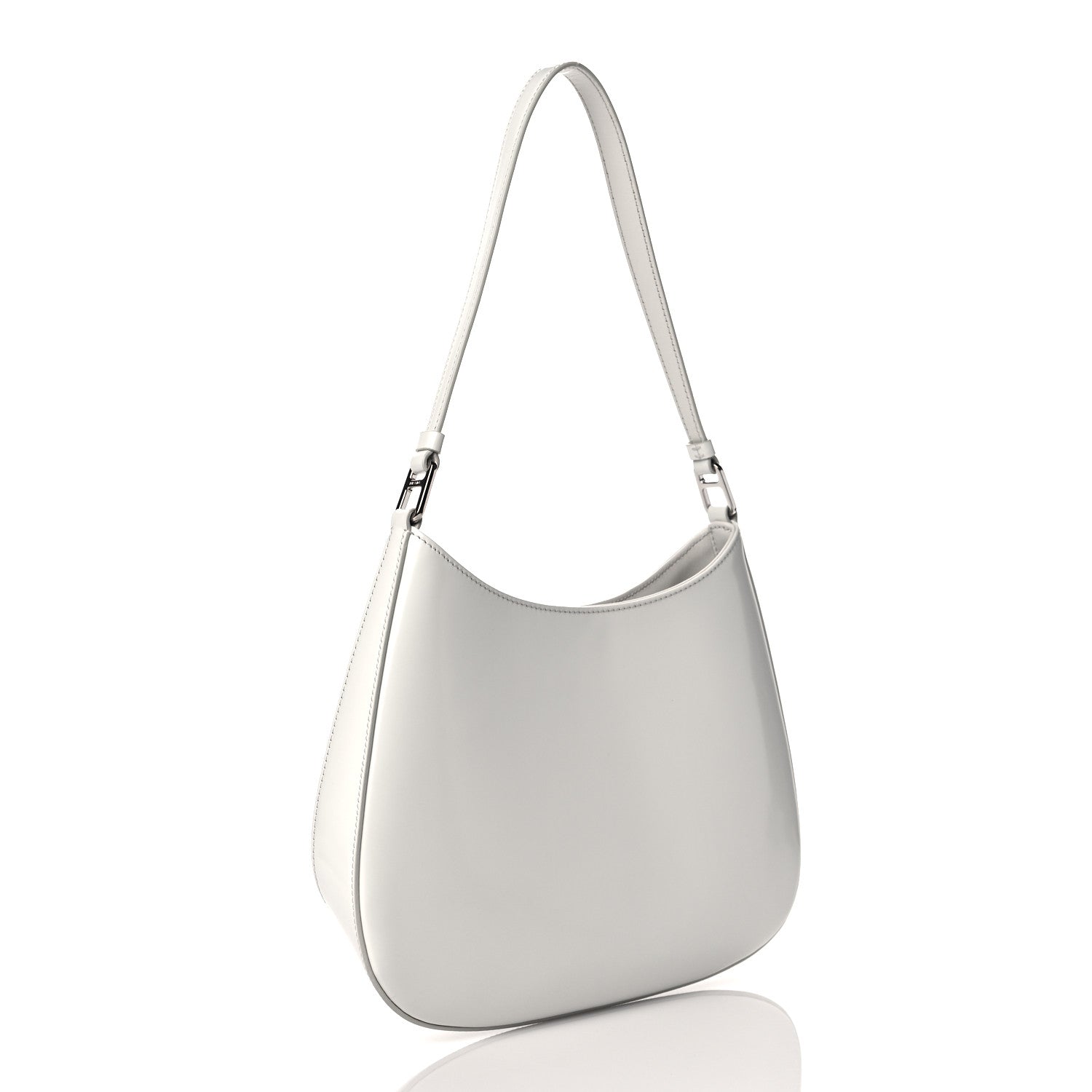 Prada Spazzolato Cleo Shoulder Bag White 2 of 10