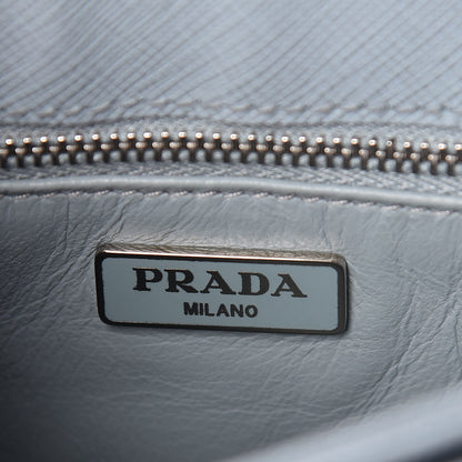 Prada Saffiano Lux Lock Flap Chain Shoulder Bag Lago 6 of 10