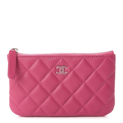 Chanel Lambskin Quilted Small Cosmetic Case Fuchsia 1 of 8