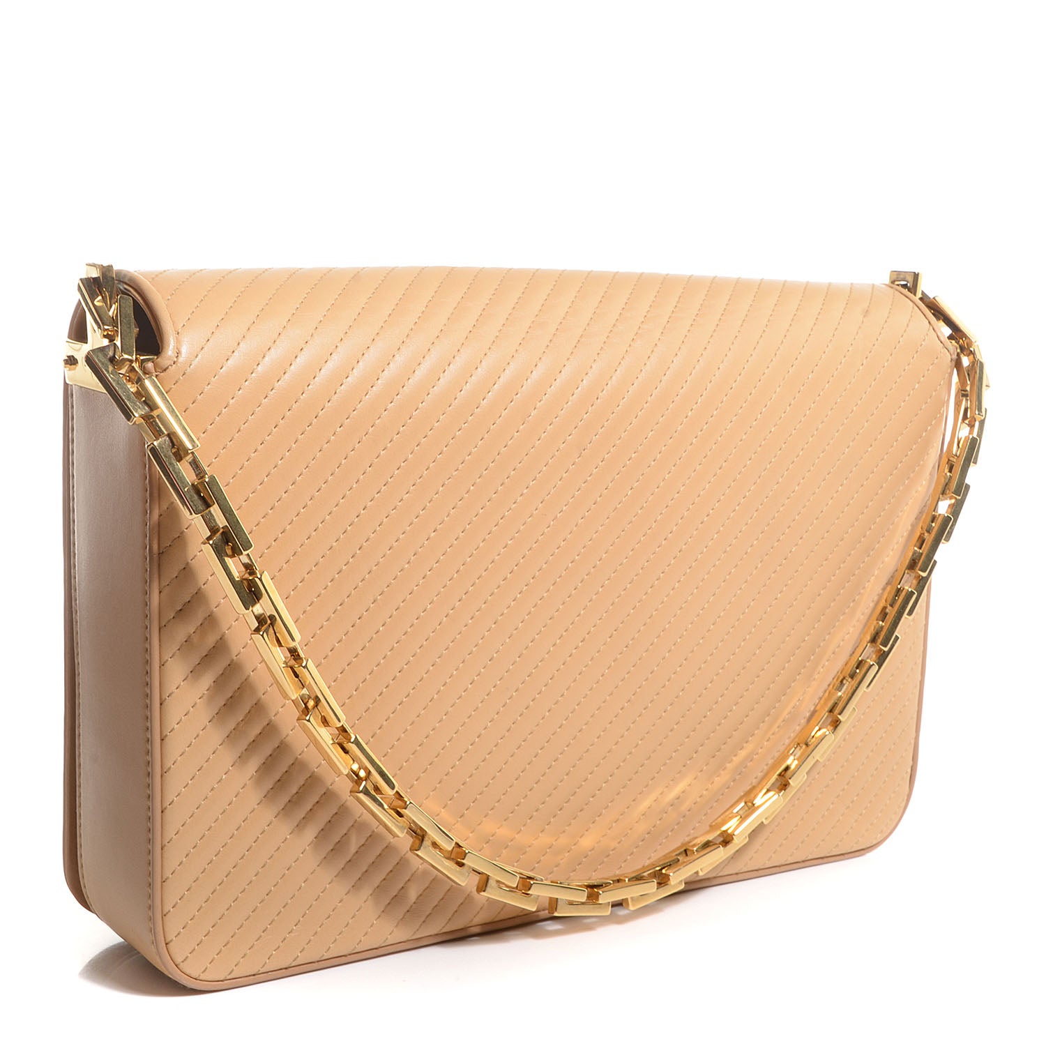 Saint Laurent Calfskin Medium Babylone 2 Chain Bag Light Beige 3 of 8