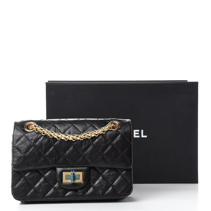 Chanel Aged Calfskin Quilted 2.55 Reissue Mini Flap Black 11 of 11
