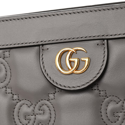 Gucci Calfskin GG Matelasse Small Slim Chain Shoulder Bag Dusty Grey Natural 17 of 20