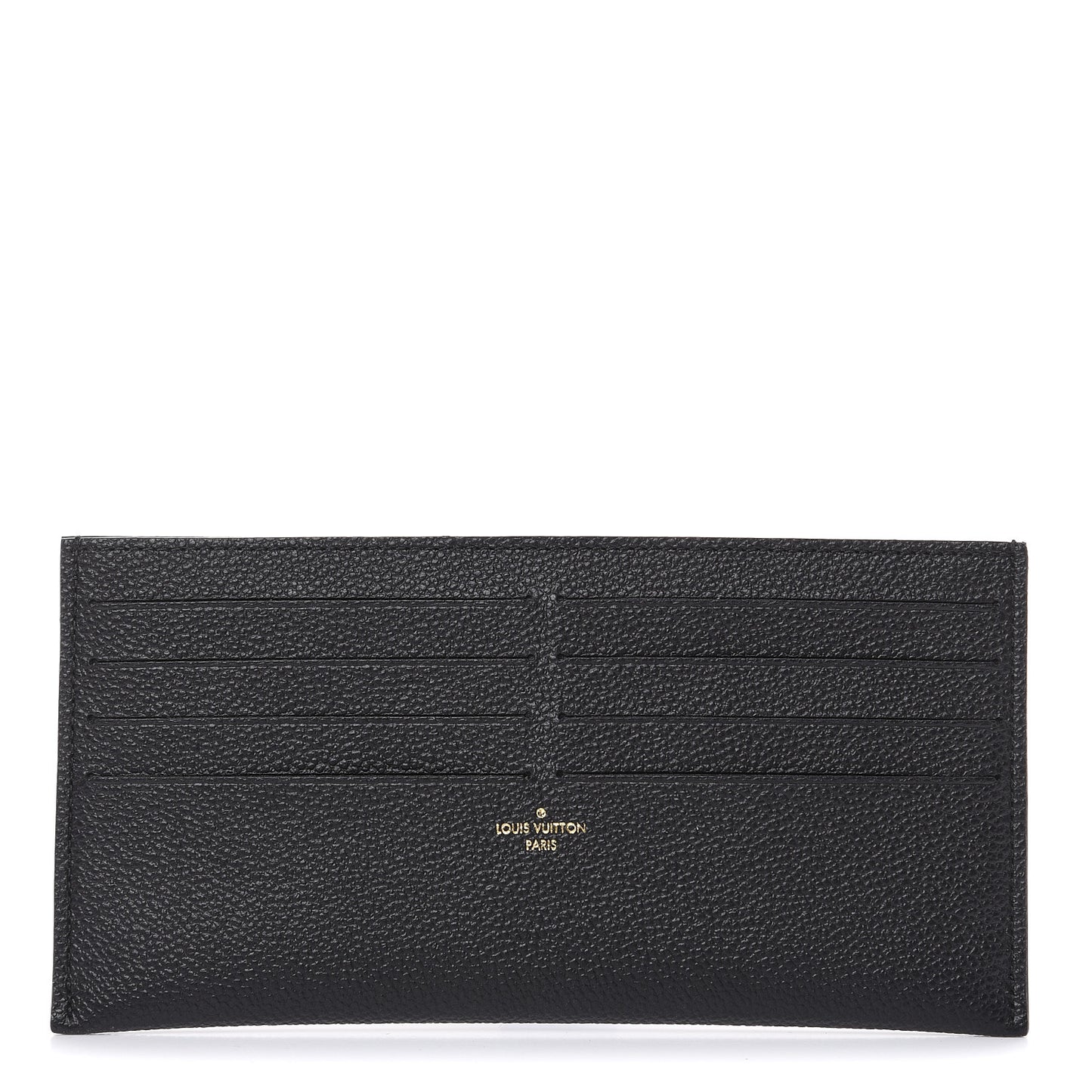 Calfskin Felicie Chain Wallet Card Holder Insert Black