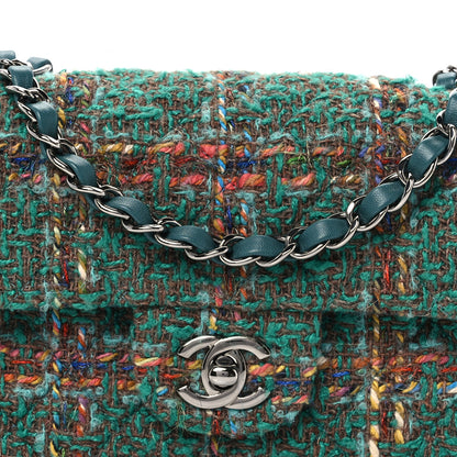 Chanel Tweed Quilted Mini Rectangular Flap Green 8 of 10