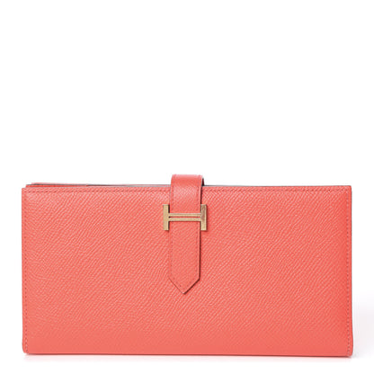 Hermes Epsom Bearn Gusset Wallet Rose Jaipur 1 of 8