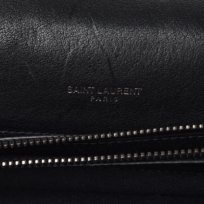 Saint Laurent Berber Chevron Tassel Monogram Large College Bag Black 7 of 10