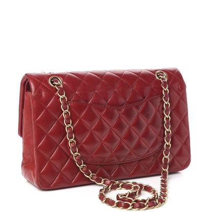 Chanel Lambskin Quilted Medium Double Flap with Charms Red 3 of 18
