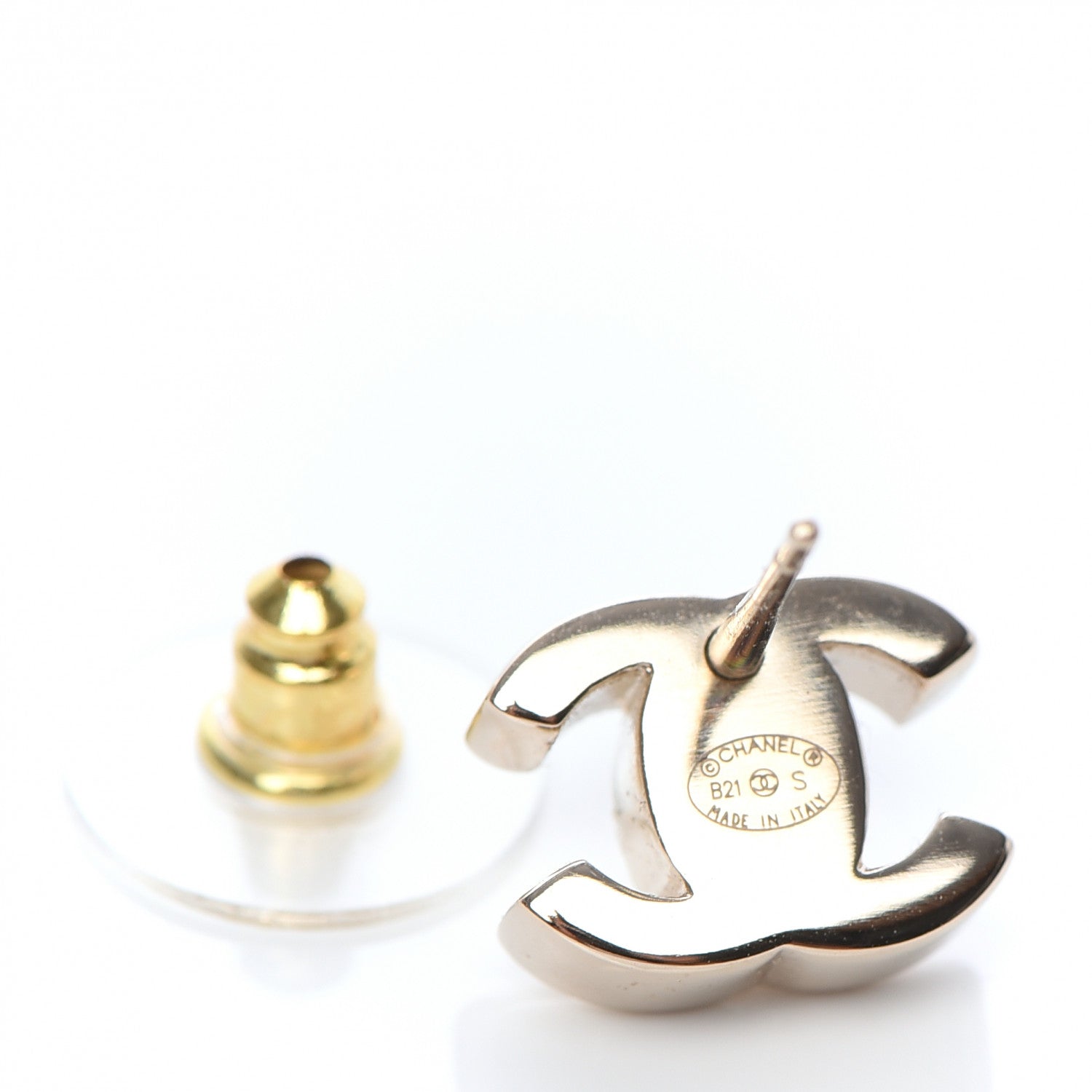 Chanel Metal CC Turnlock Earrings Gold 4 of 5
