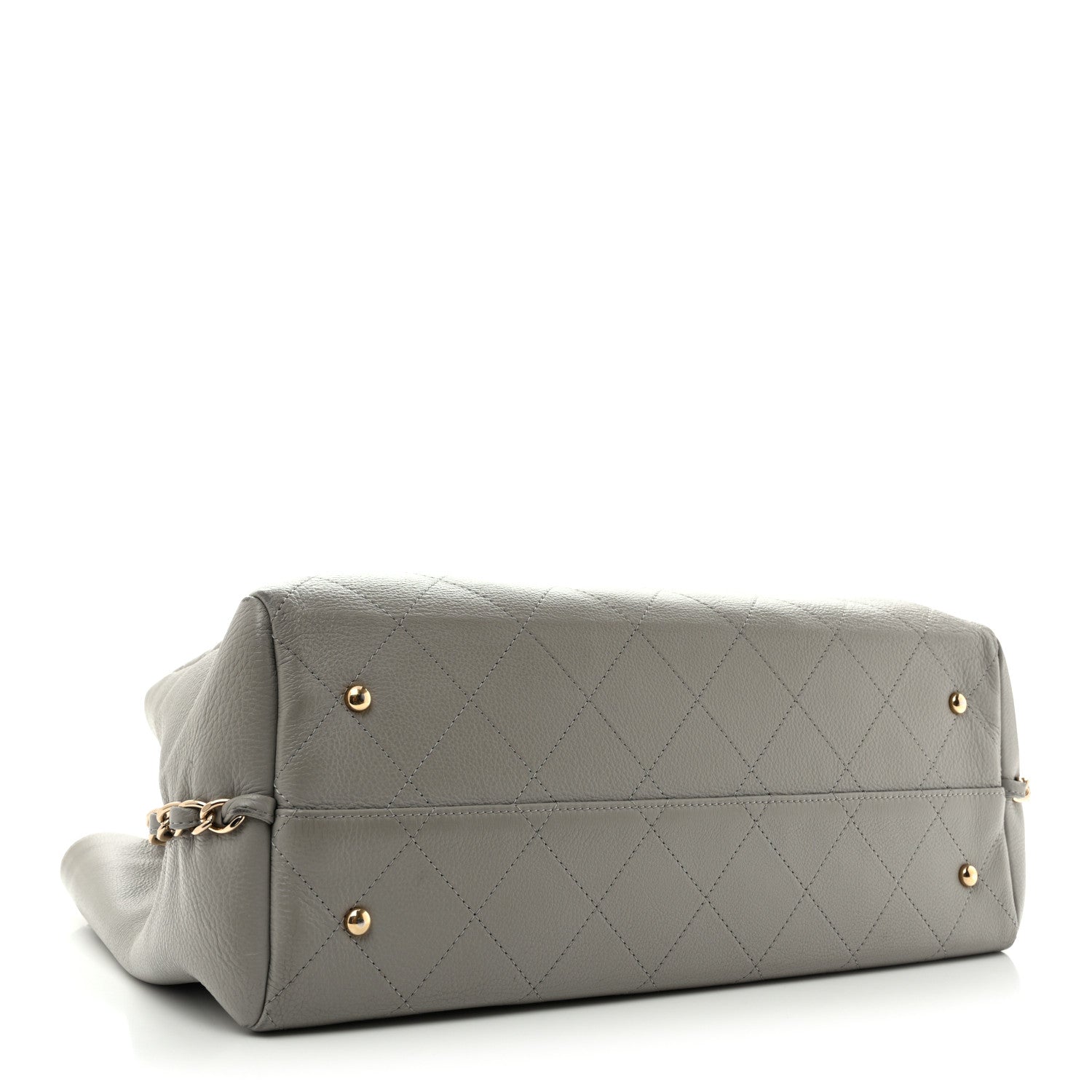 Chanel Bullskin Stitched Large Shopping Bag Grey 4 of 14