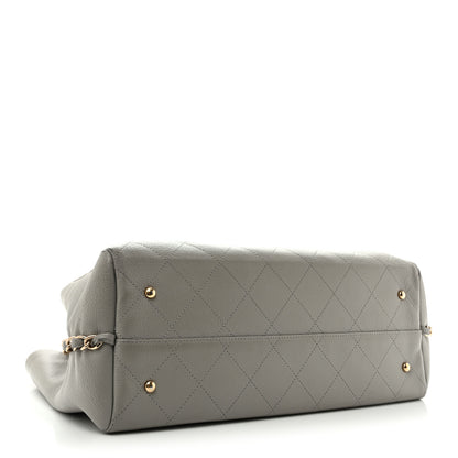 Chanel Bullskin Stitched Large Shopping Bag Grey 4 of 14