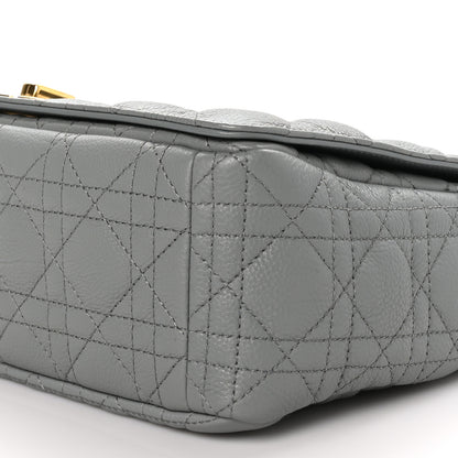 Christian Dior Grained Calfskin Cannage Large Caro Bag Grey Stone 10 of 12