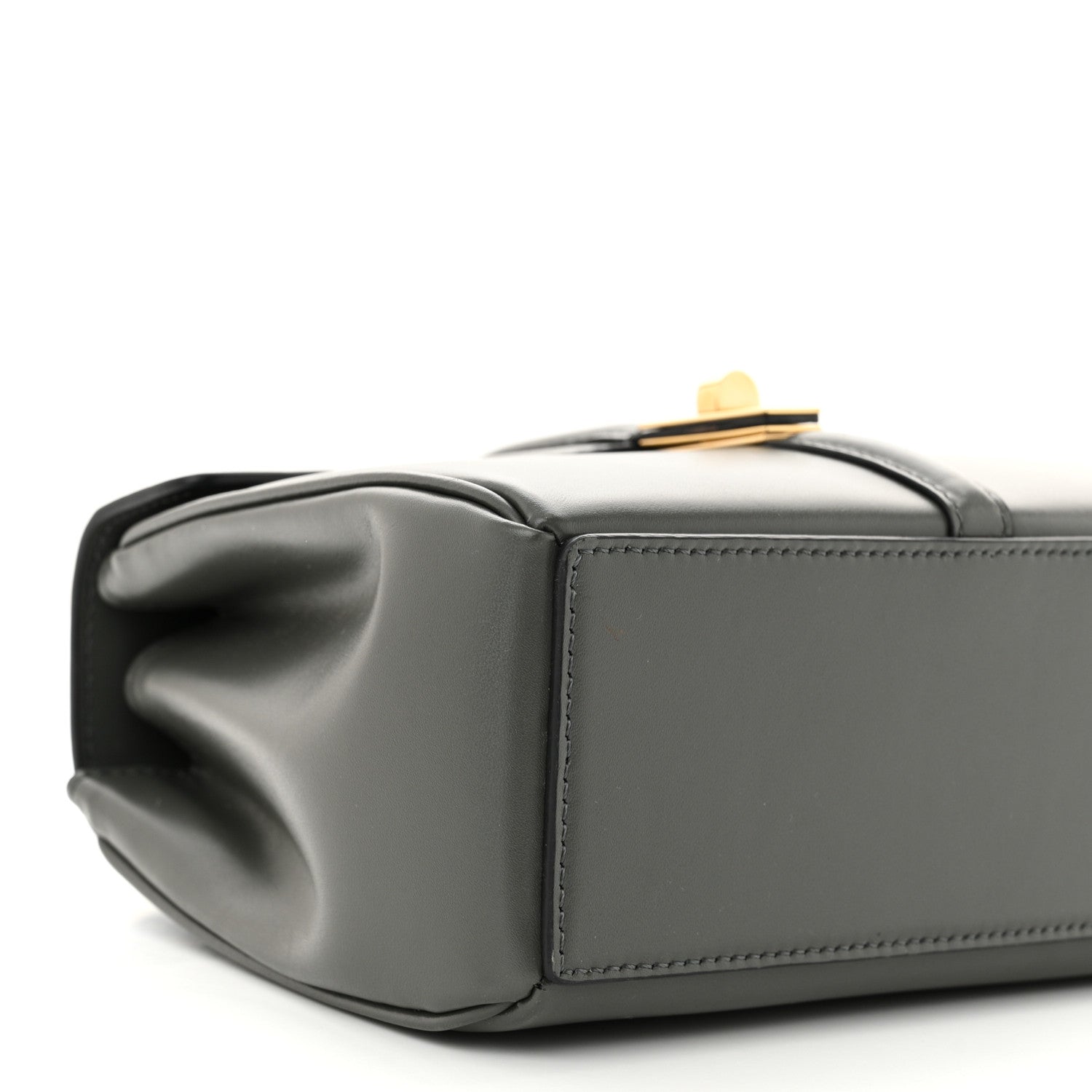 Celine Satinated Calfskin Mini 16 Top Handle Bag Grey 8 of 9
