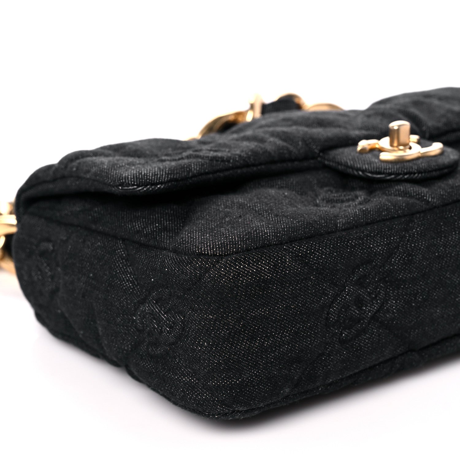 Chanel Denim Quilted Medium Funky Town Flap Black 9 of 12