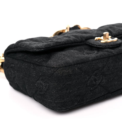 Chanel Denim Quilted Medium Funky Town Flap Black 9 of 12