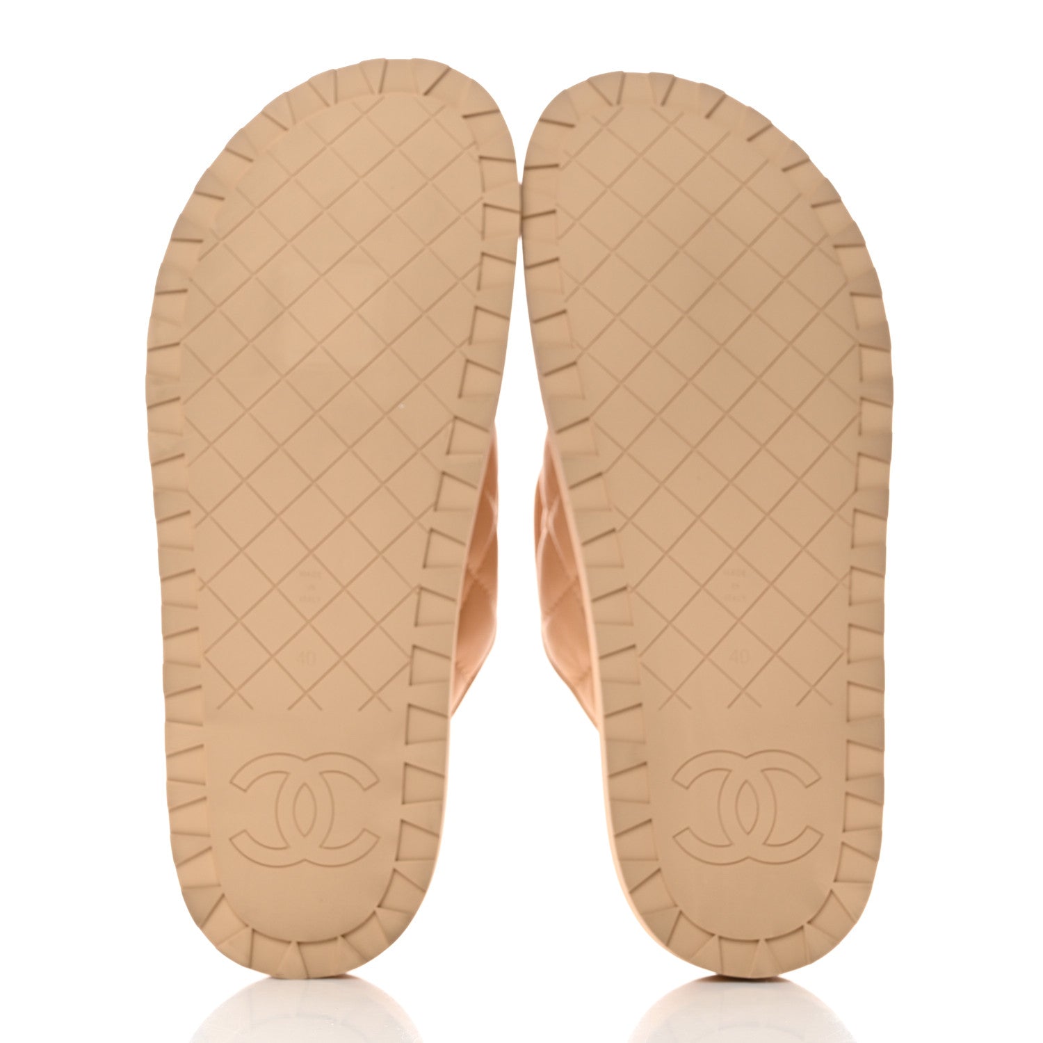 Chanel Lambskin Quilted CC Turnlock Mules 40 Beige 5 of 9