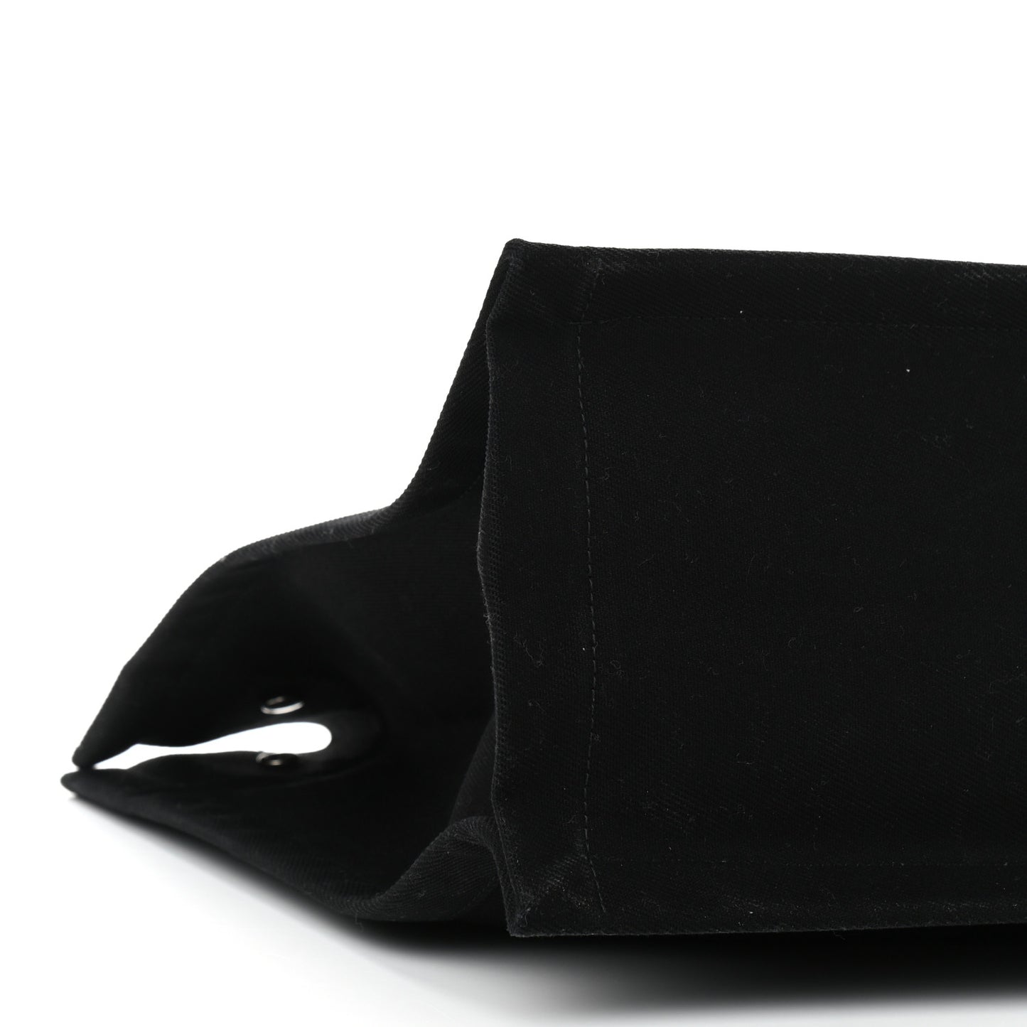 Linen Calfskin Rive Gauche Tote Black