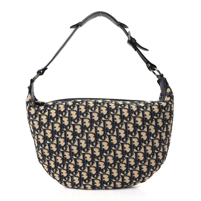 Christian Dior Monogram Buckle Hobo Navy Blue 1 of 8