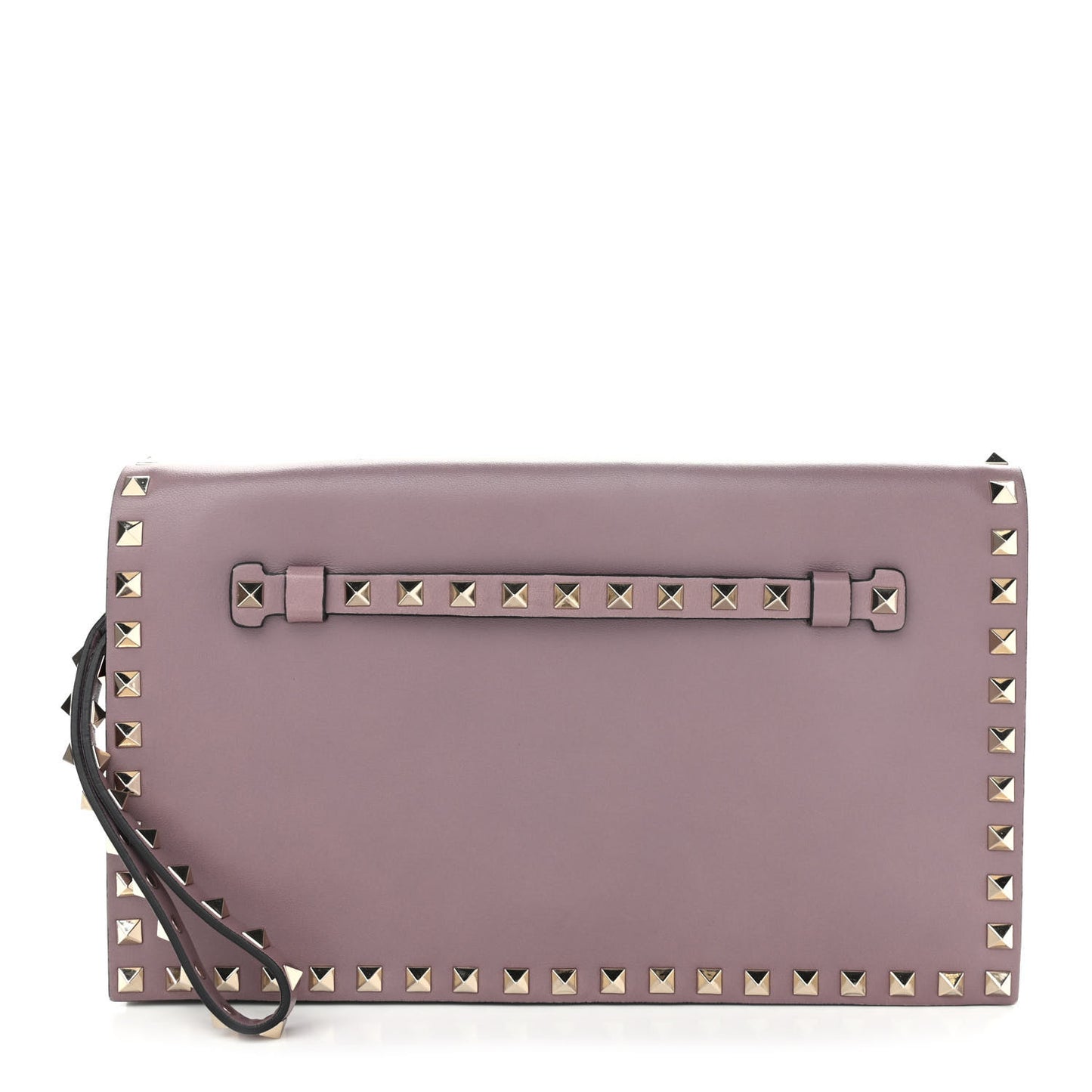 Nappa Rockstud Wristlet Clutch Poudre