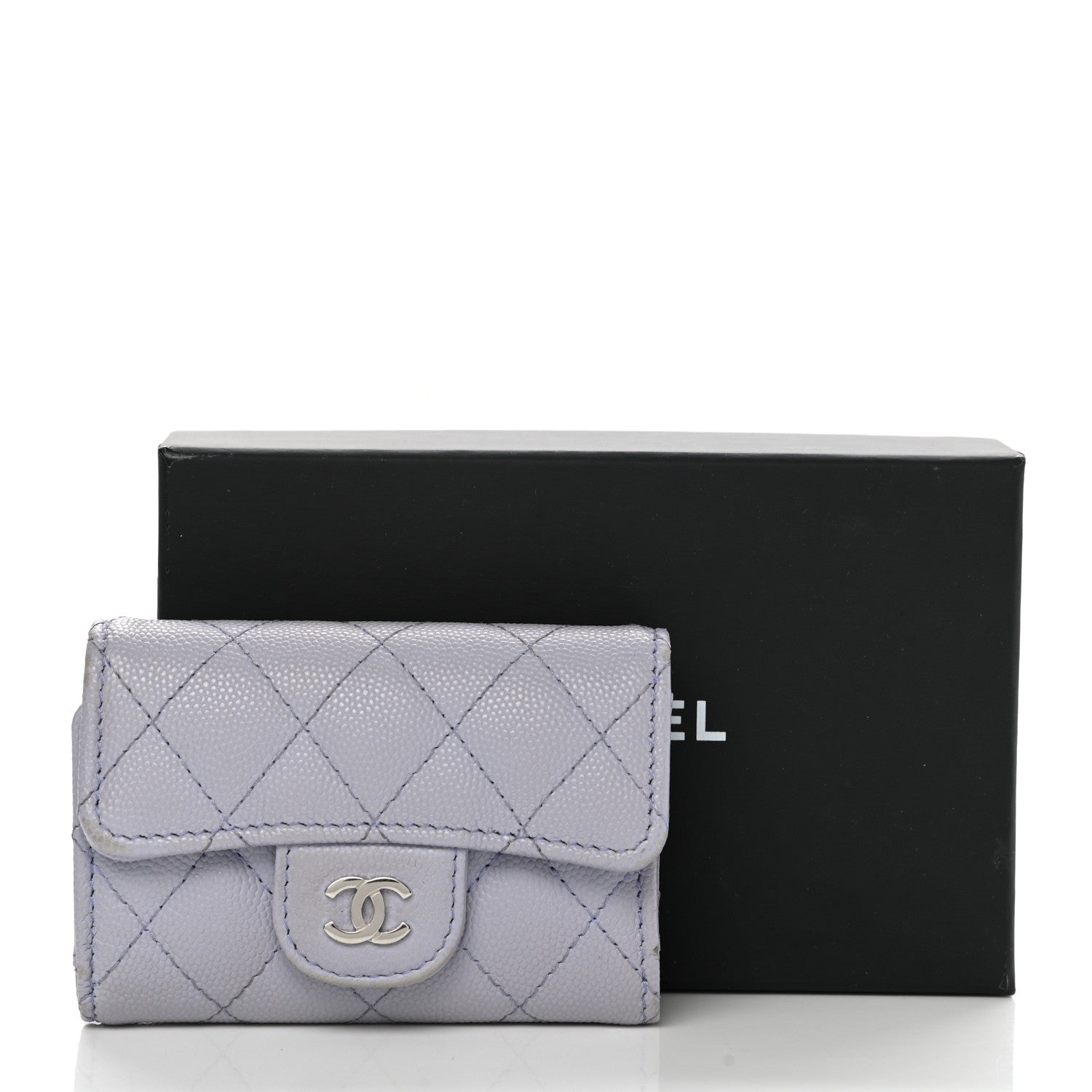 Chanel Caviar Quilted Classic 4 Key Holder Wallet Light Purple 12 of 12