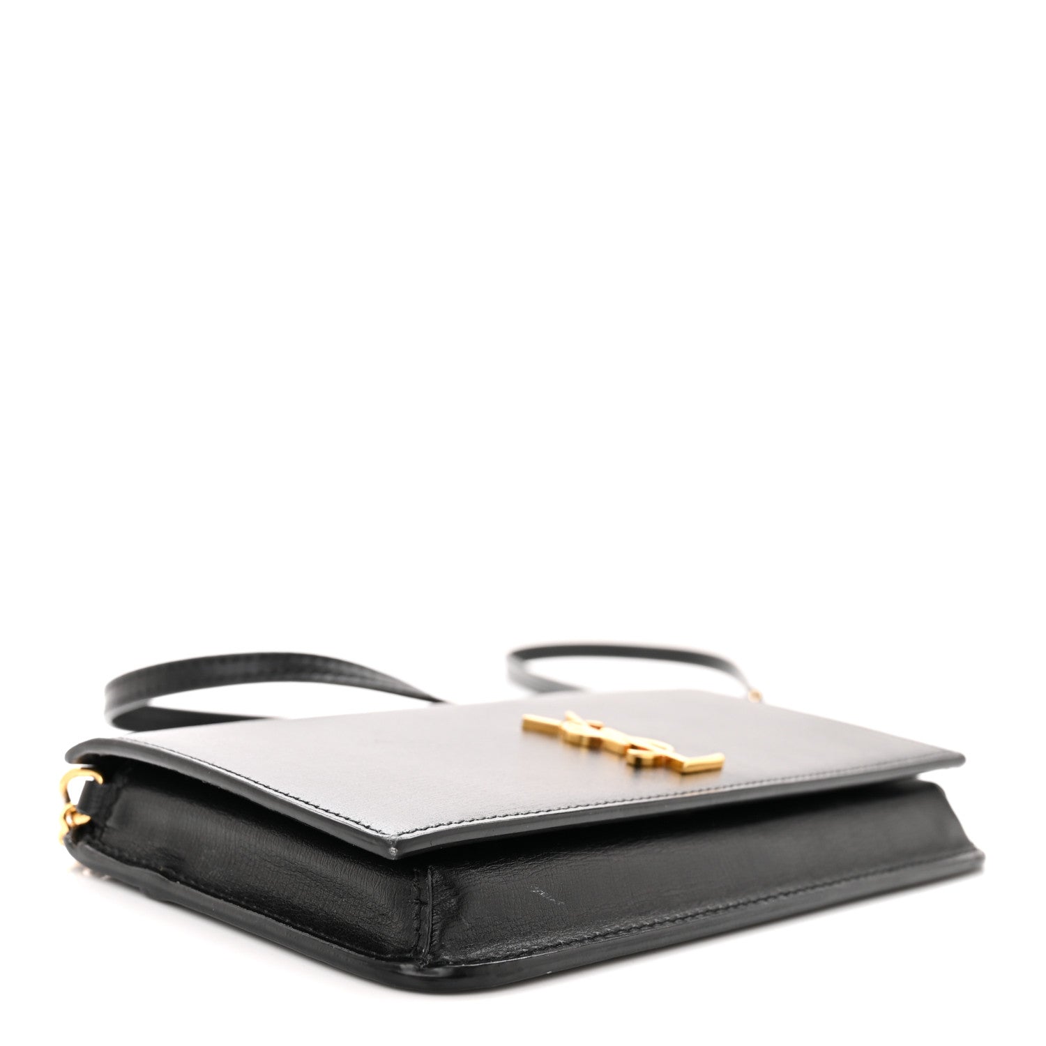Saint Laurent Smooth Calfskin Monogram Phone Holder Crossbody Black 4 of 11