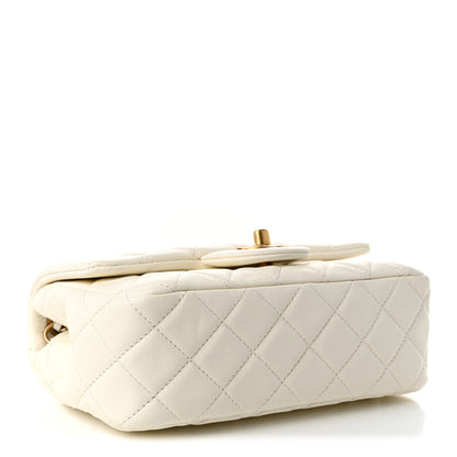 Chanel Lambskin Quilted Mini Rectangular Pearl Crush Flap White 3 of 10
