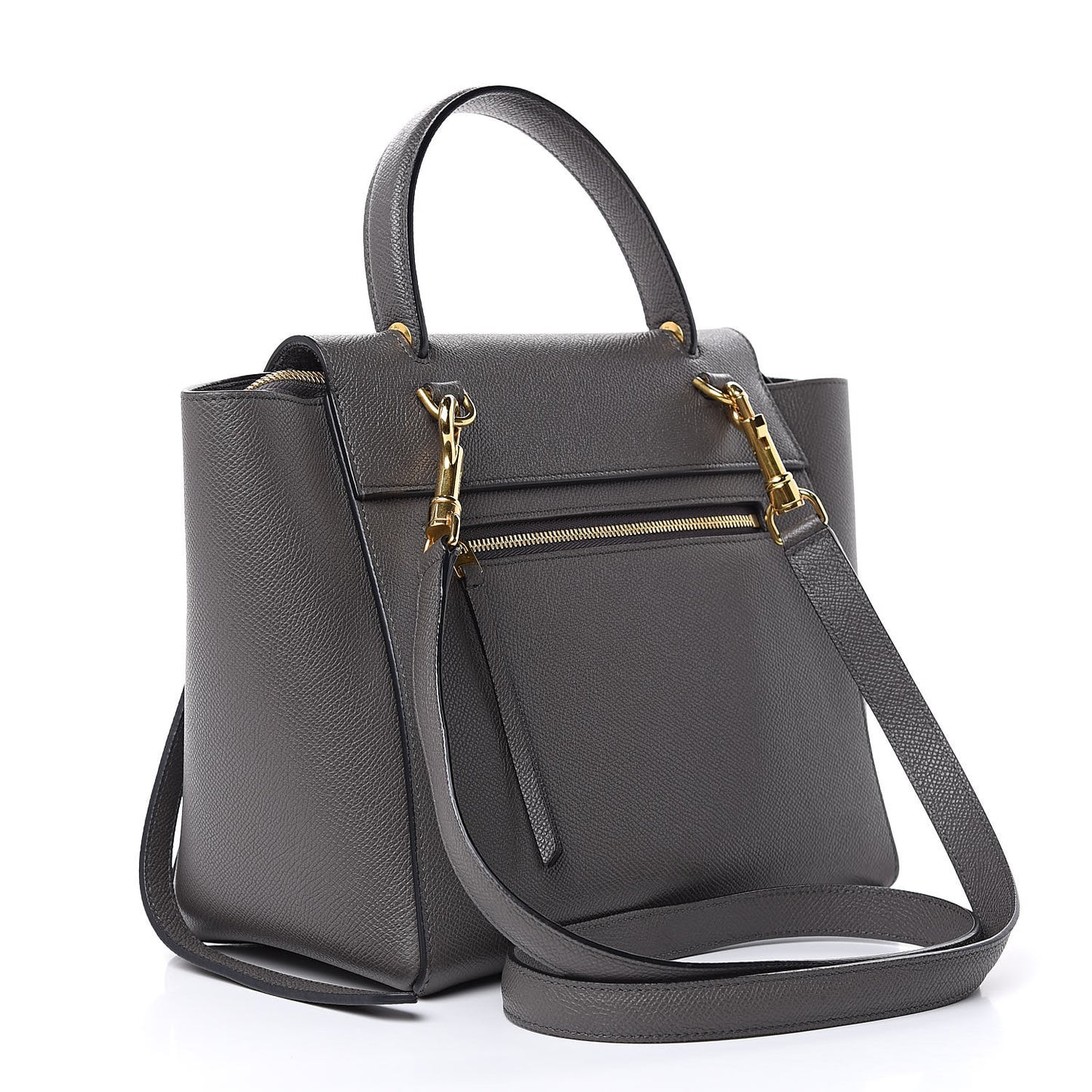 Grained Calfskin Micro Belt Bag Grey