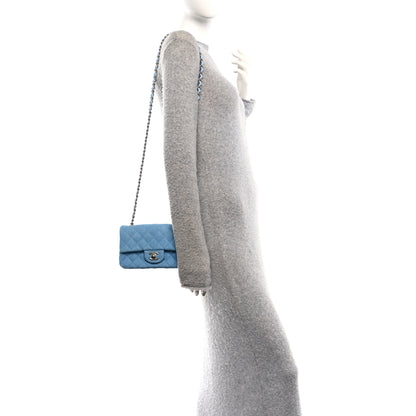 Chanel Denim Quilted Mini Rectangular Flap Blue 2 of 12