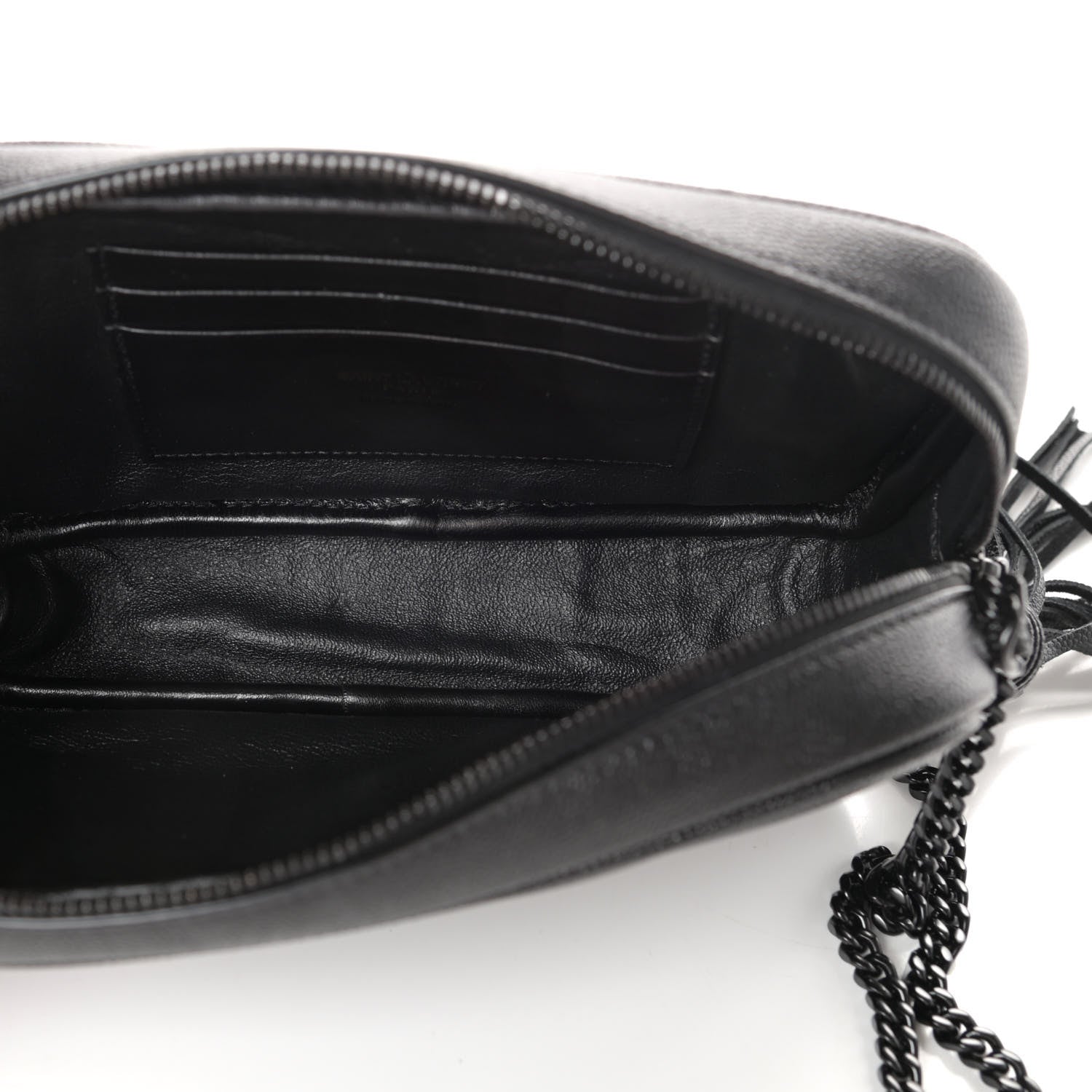 Saint Laurent Grain De Poudre Matelasse Monogram Mini Lou Camera Bag Black 5 of 9