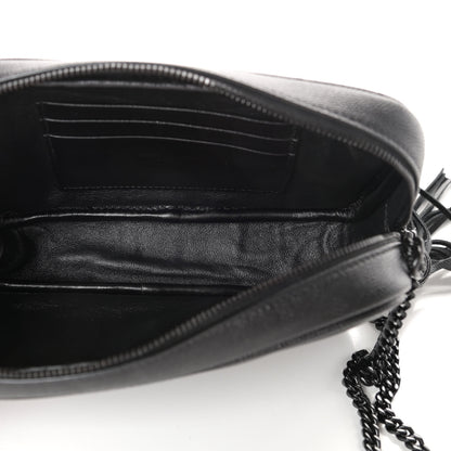 Saint Laurent Grain De Poudre Matelasse Monogram Mini Lou Camera Bag Black 5 of 9