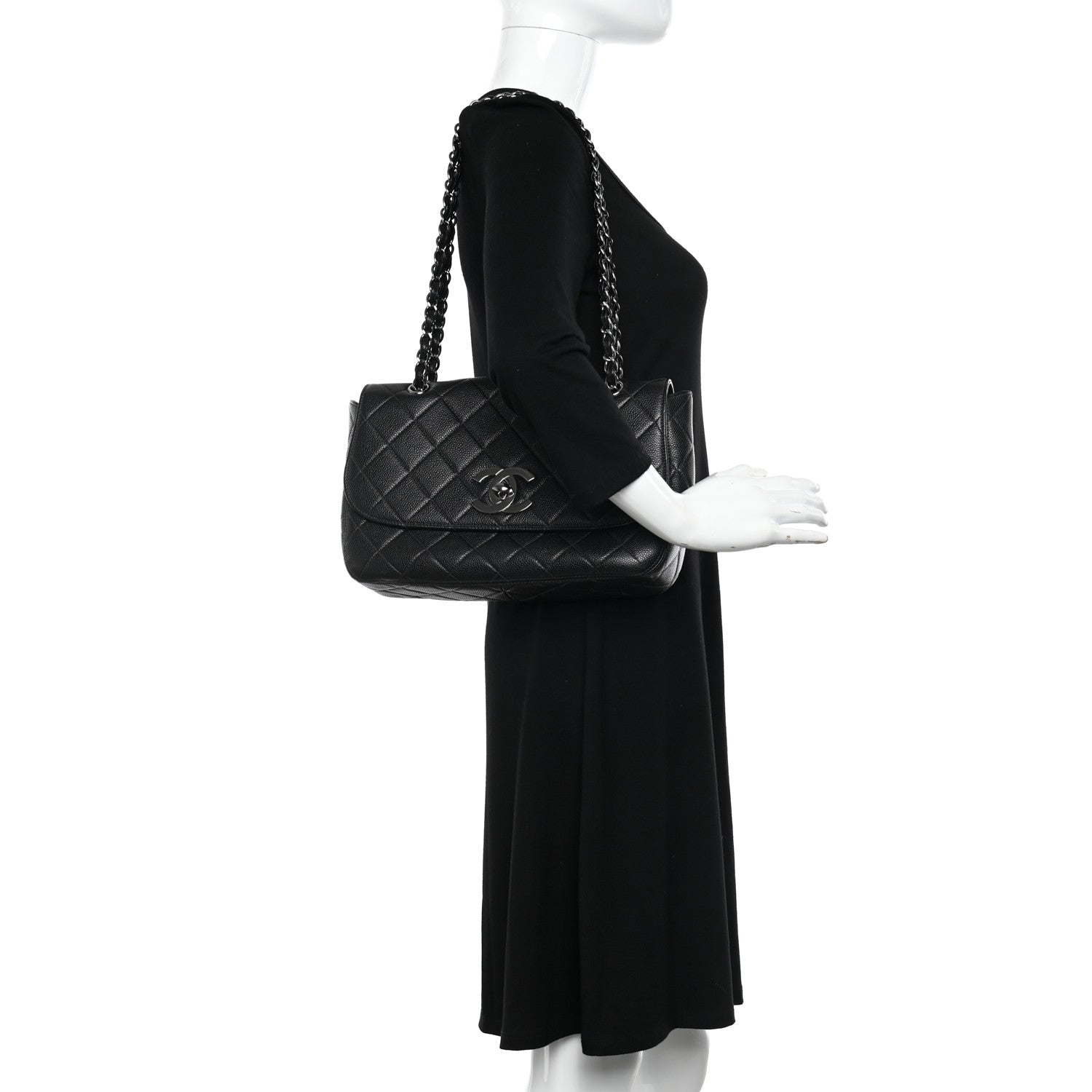 Chanel Caviar Quilted Flap Black 2 of 12