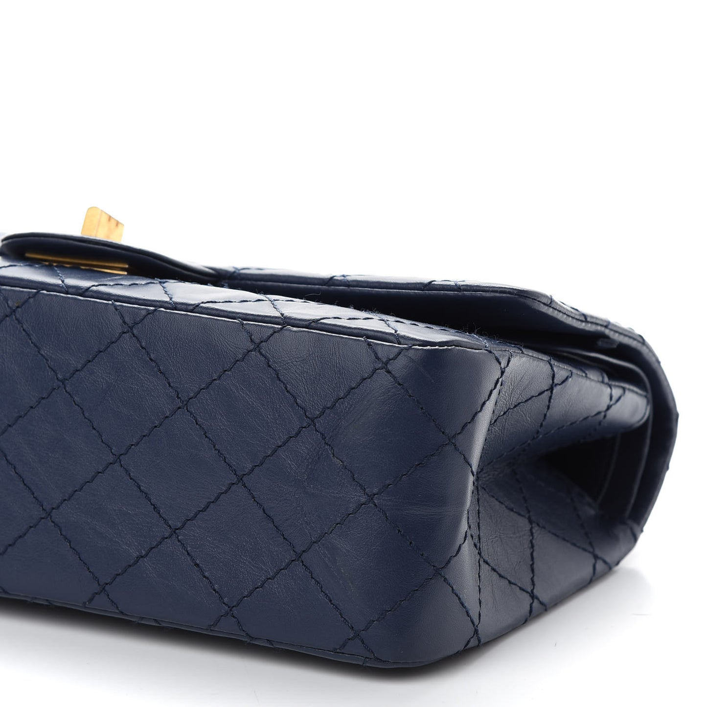 Aged Calfskin Quilted 2.55 Reissue 225 Flap Navy