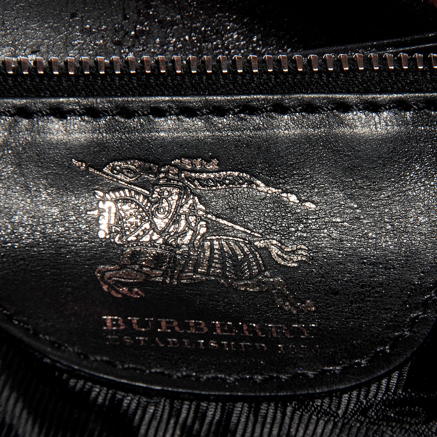 Burberry Prorsum Calfskin Studded Knight Satchel Black 5 of 9