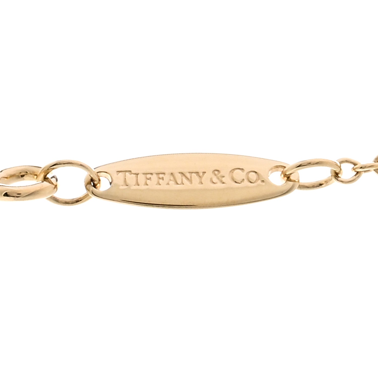 Tiffany 18K Yellow Gold Diamond .21ct Elsa Peretti Diamonds by the Yard Pendant Necklace 4 of 5