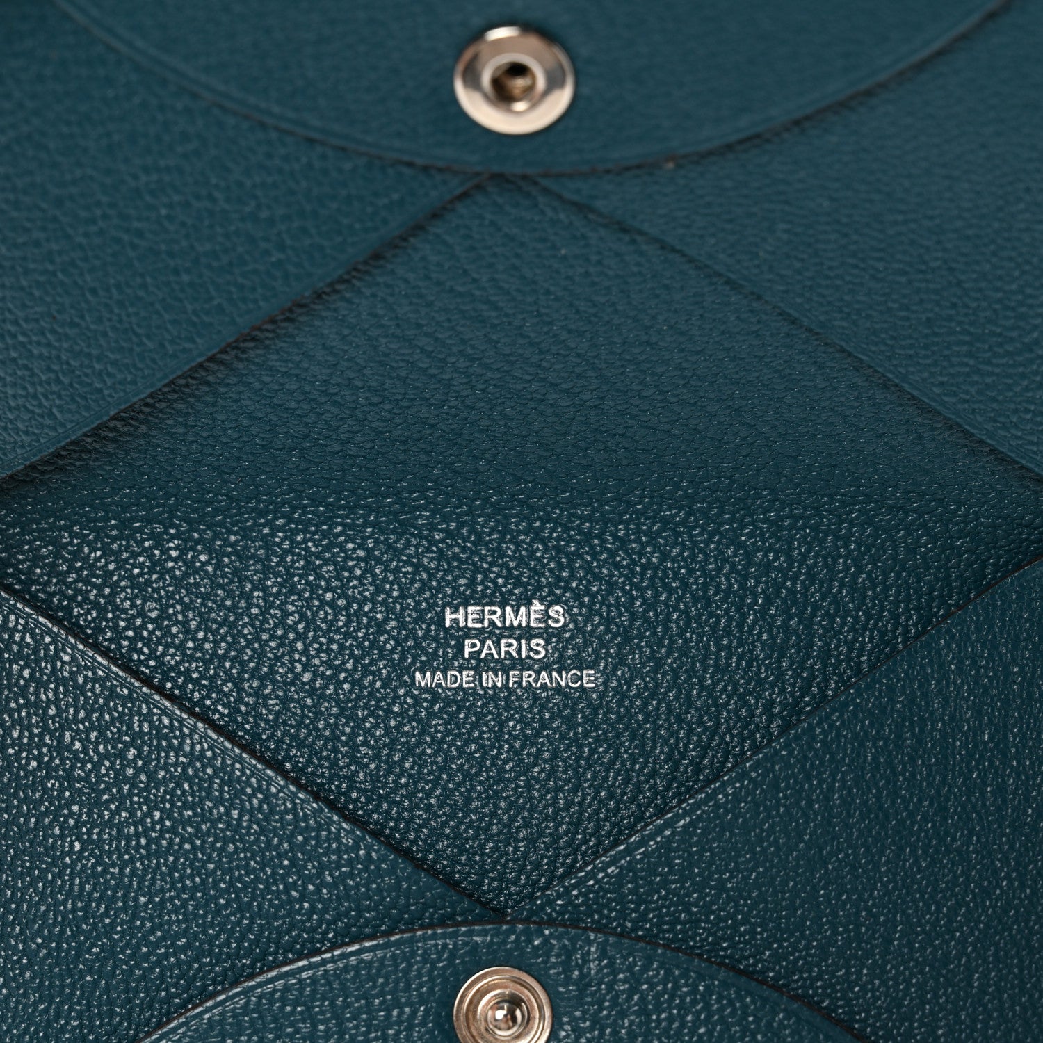 Hermes Chevre Mysore Calvi Card Case Vert Bosphore 7 of 10