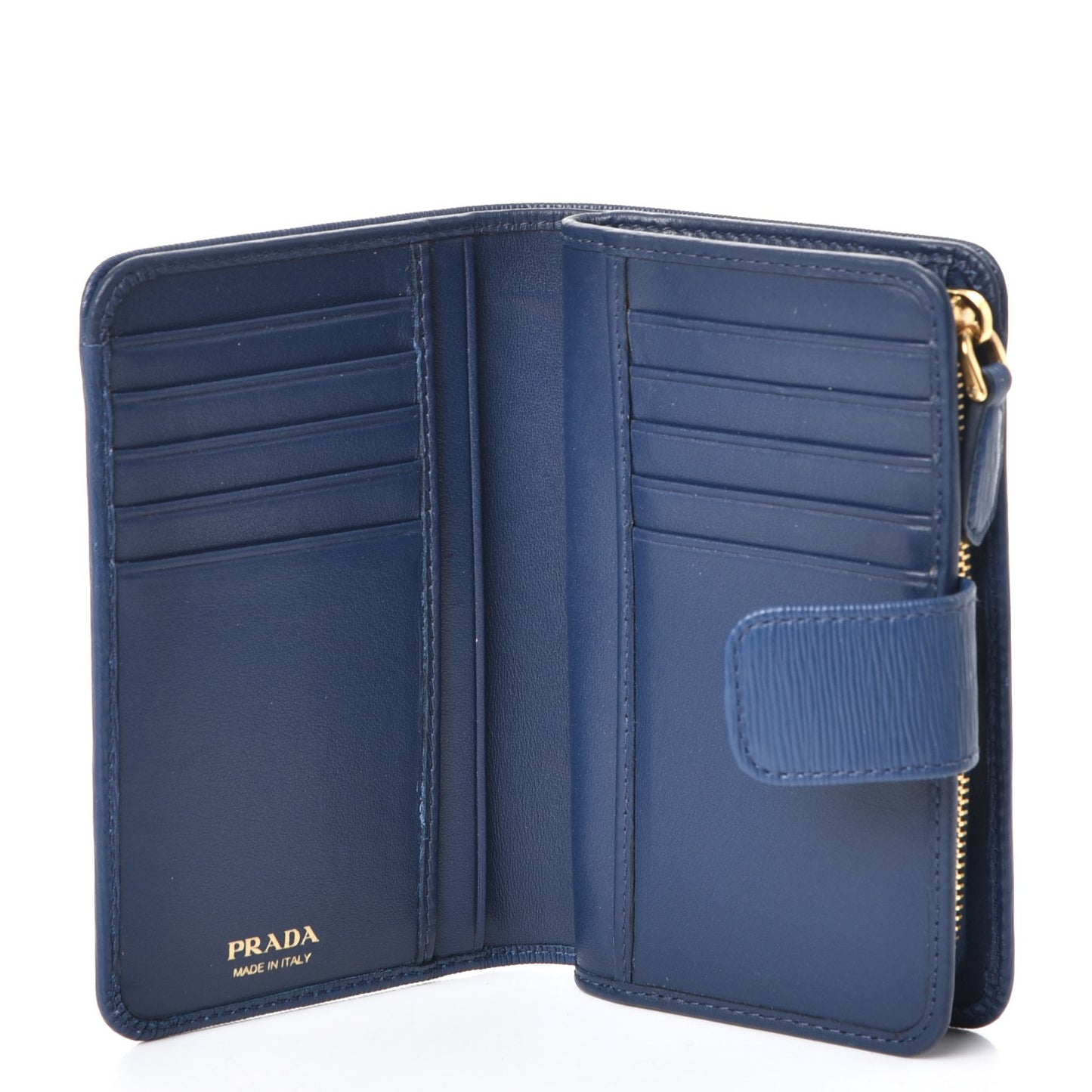 Vitello Move Metal Compact Wallet Bleuette