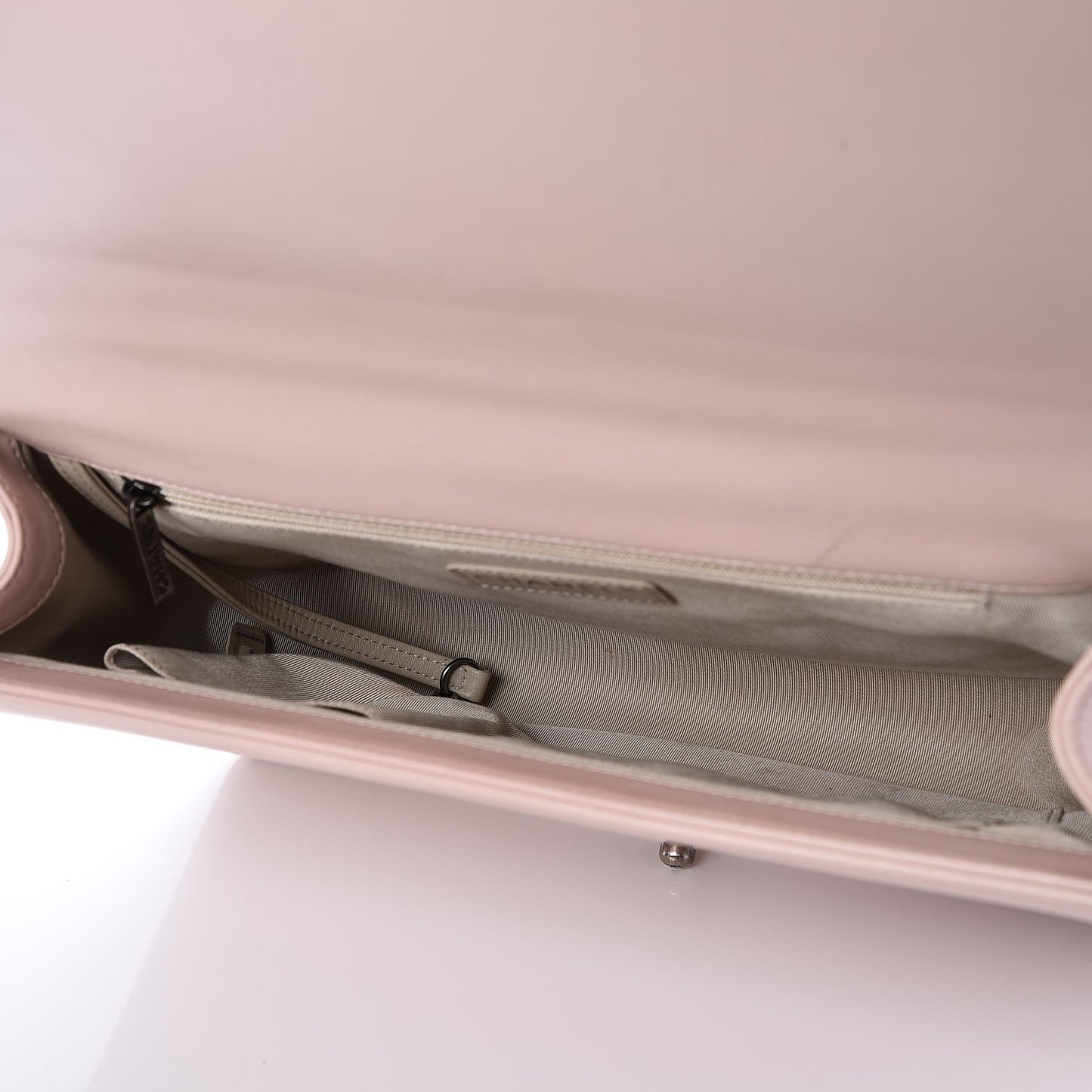 Lambskin Quilted Large Boy Flap Light Pink