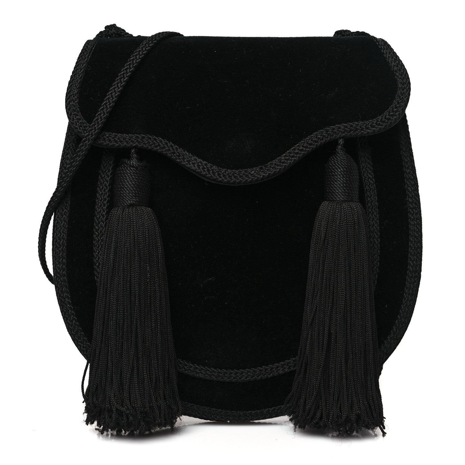 Saint Laurent Velvet Opium 2 Crossbody Bag Black 1 of 10
