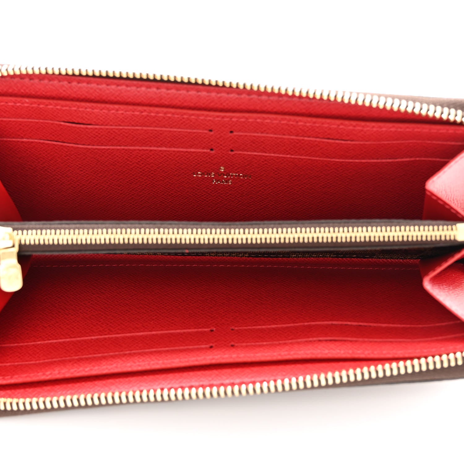 Louis Vuitton Damier Ebene Clemence Wallet Cherry 5 of 9