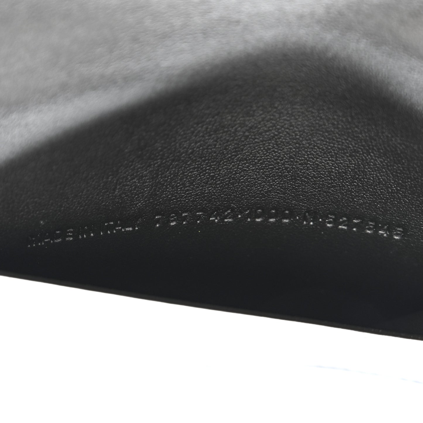 Textured Calfskin Passport Holder Black