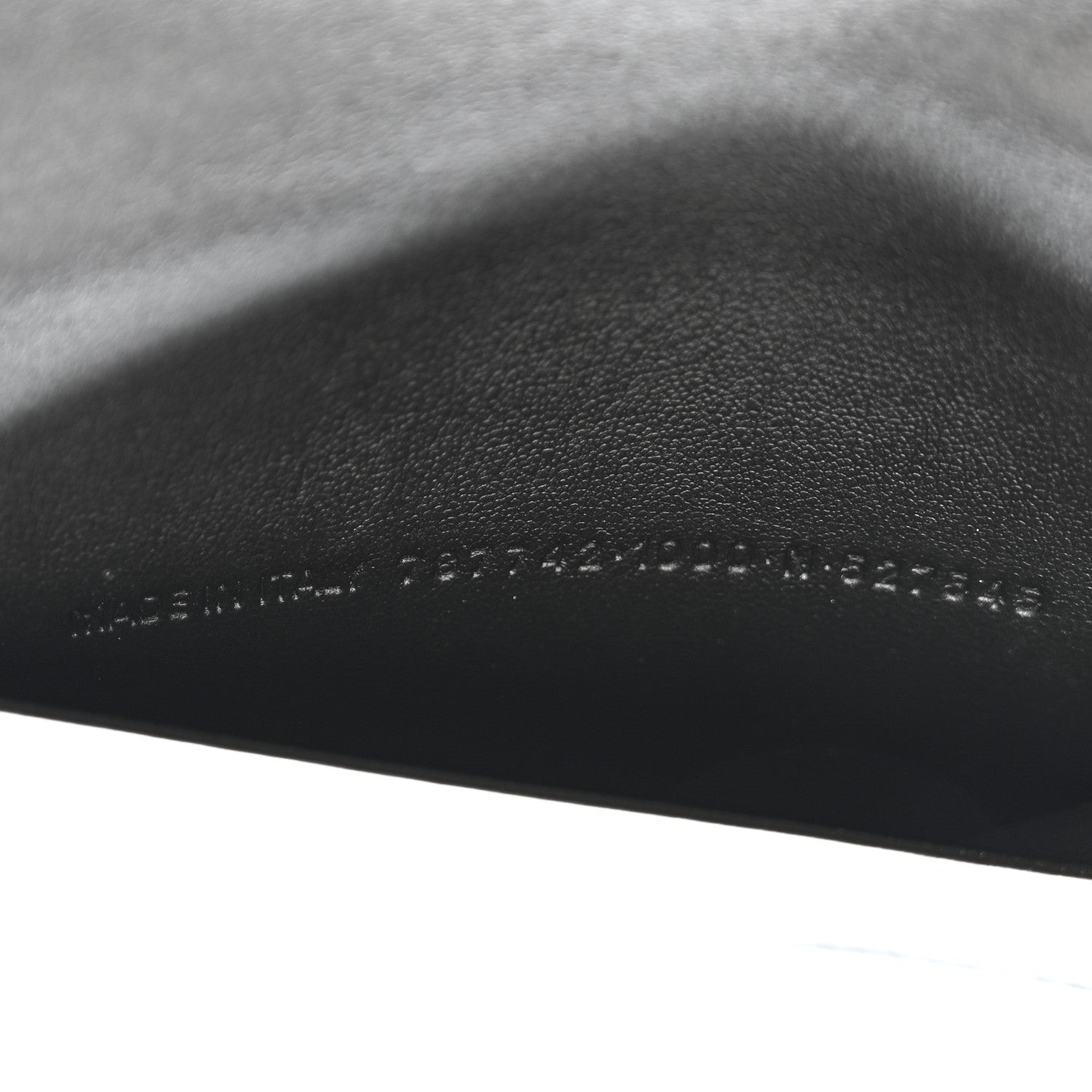 Balenciaga Textured Calfskin Passport Holder Black 7 of 8
