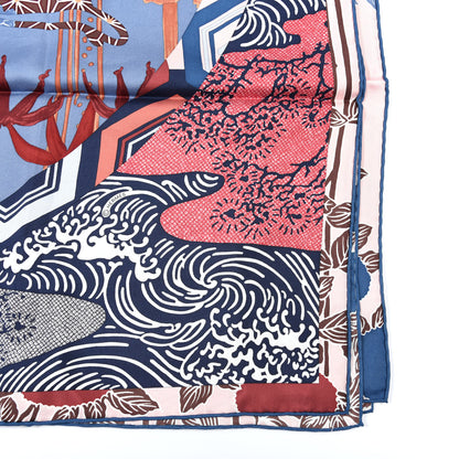 Hermes Silk Ex Libris En Monogram Kimonos Scarf 90 5 of 5