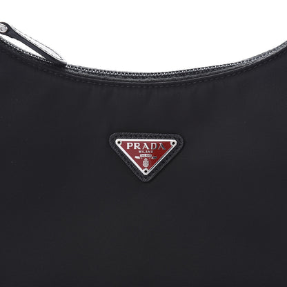 Prada Tessuto Nylon Saffiano Lunar New Year Mini Re-Edition 2000 Bag Black Fuoco 11 of 12