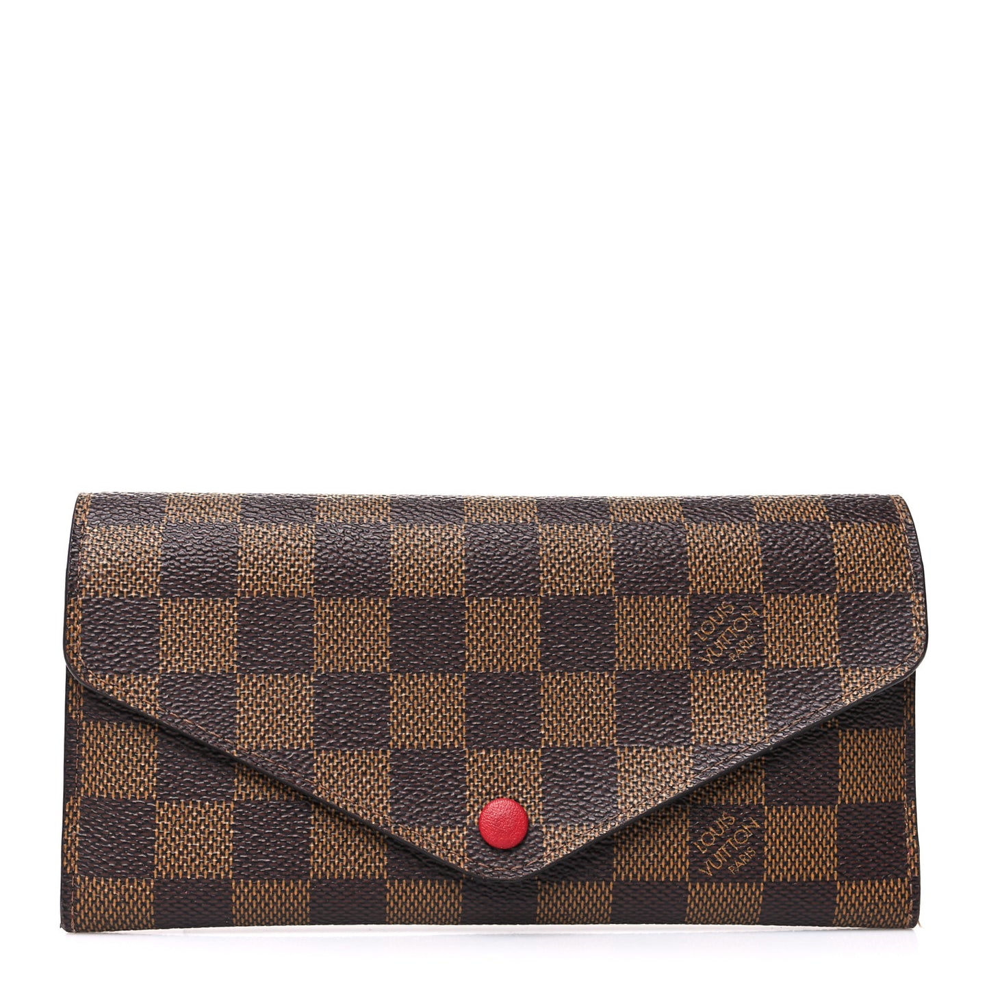 Damier Ebene Josephine Wallet Red
