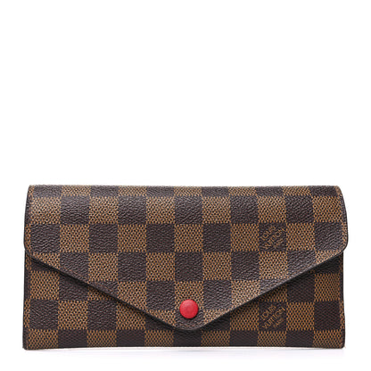 Louis Vuitton Damier Ebene Josephine Wallet Red 1 of 10
